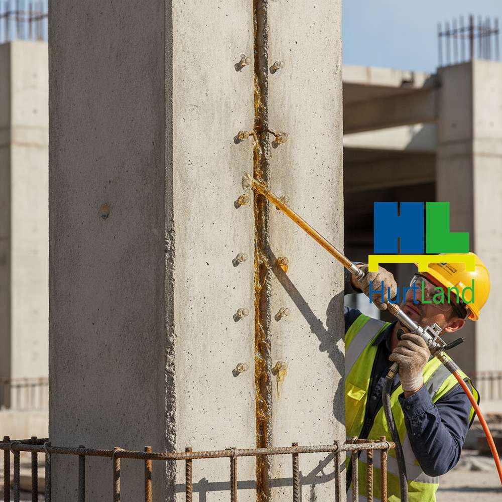 Pęknięcie konstrukcyjne w słupie — MAXEPOX® INJECTION, przywraca nośność