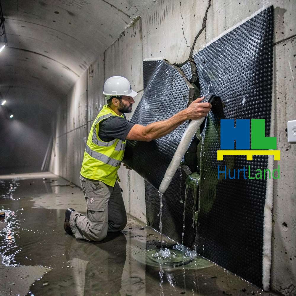 Woda w tunelu - WATMAT®, drenaż za obudową