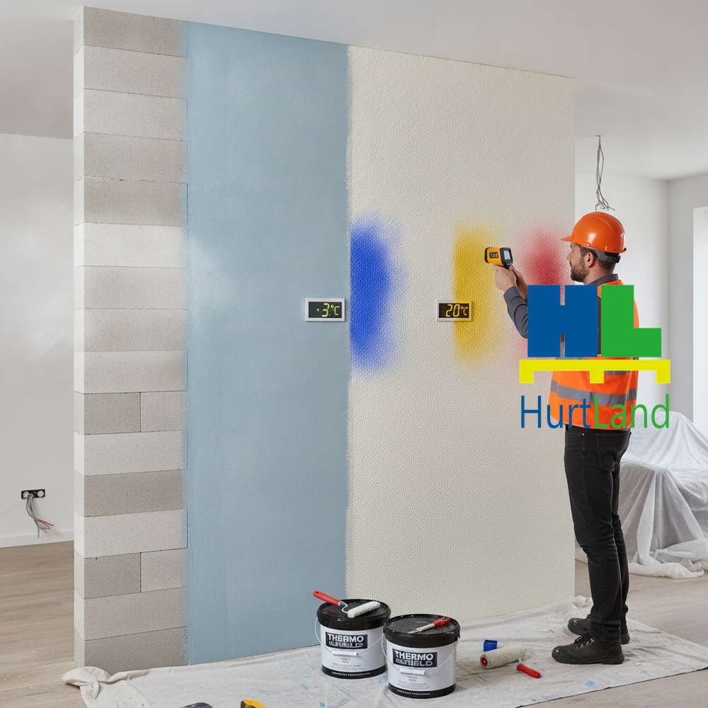 Zimna ściana w salonie - farba izolacyjna, +3°C w 1 dzień