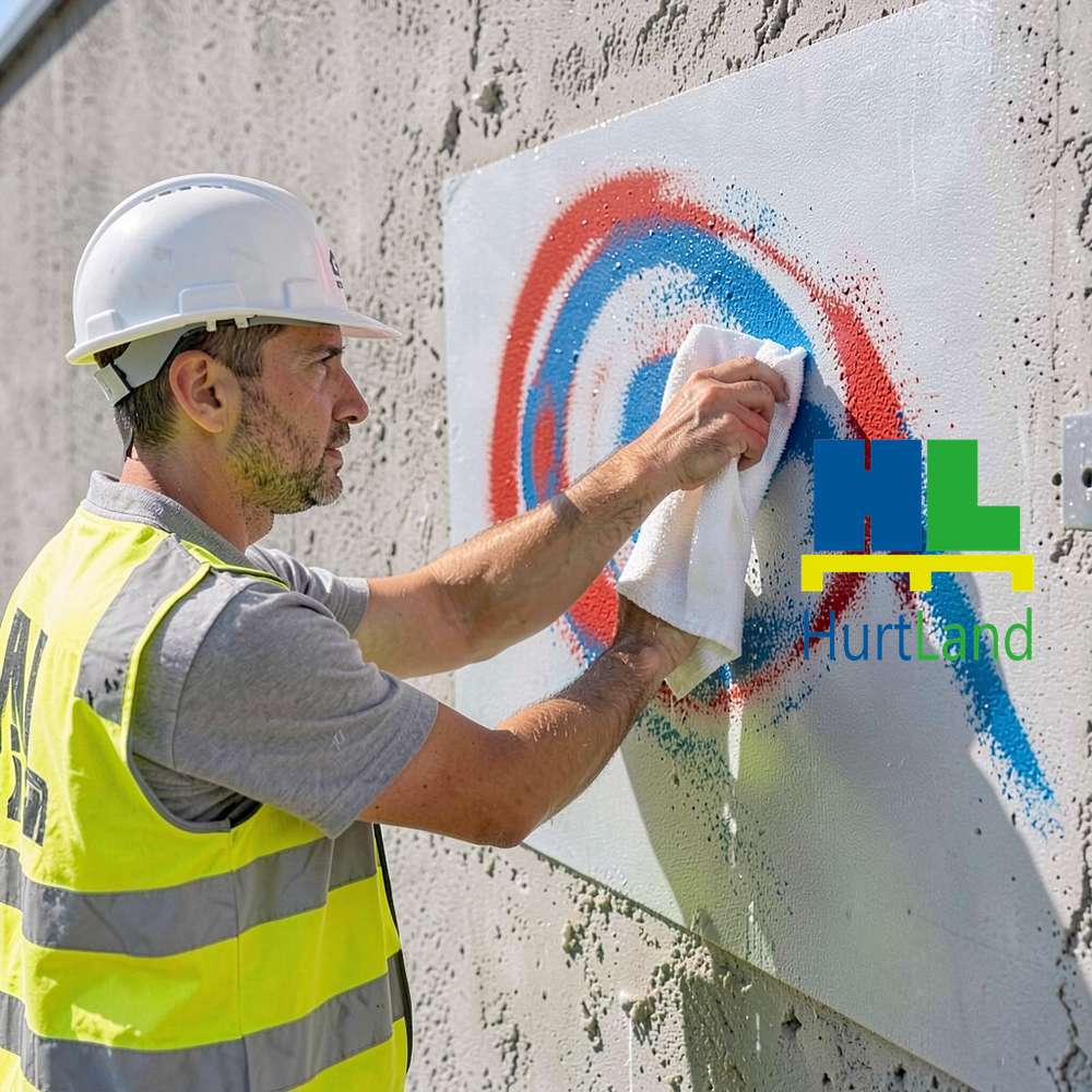 Pomalowana elewacja graffiti - MAXCLEAR® GRAFFITI, łatwe czyszczenie