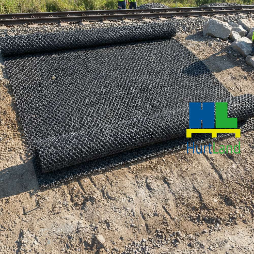 Erozja nasypu kolejowego - geomata przeciwerozyjna