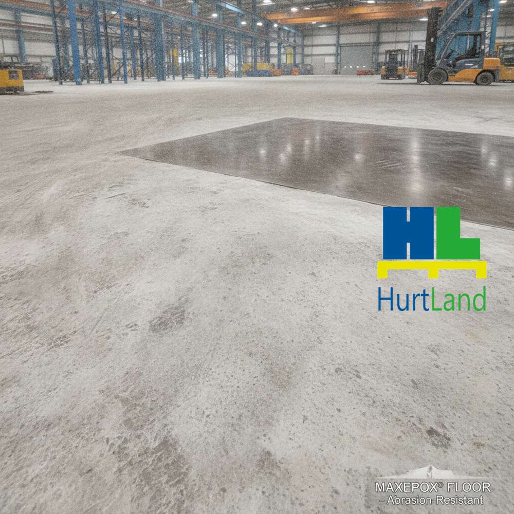 Pyląca posadzka w hali — MAXEPOX® FLOOR, odporna na ścieranie