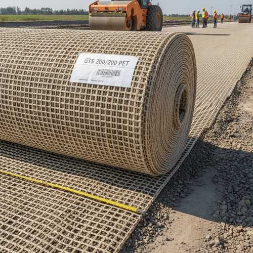 Geosiatka drogowa GTS 200/200 PET - stabilizacja podłoża i wzmocnienie gruntu
