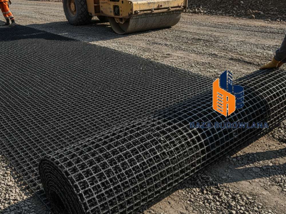 Geosiatka PETGRID 50/50 do zbrojenia asfaltu