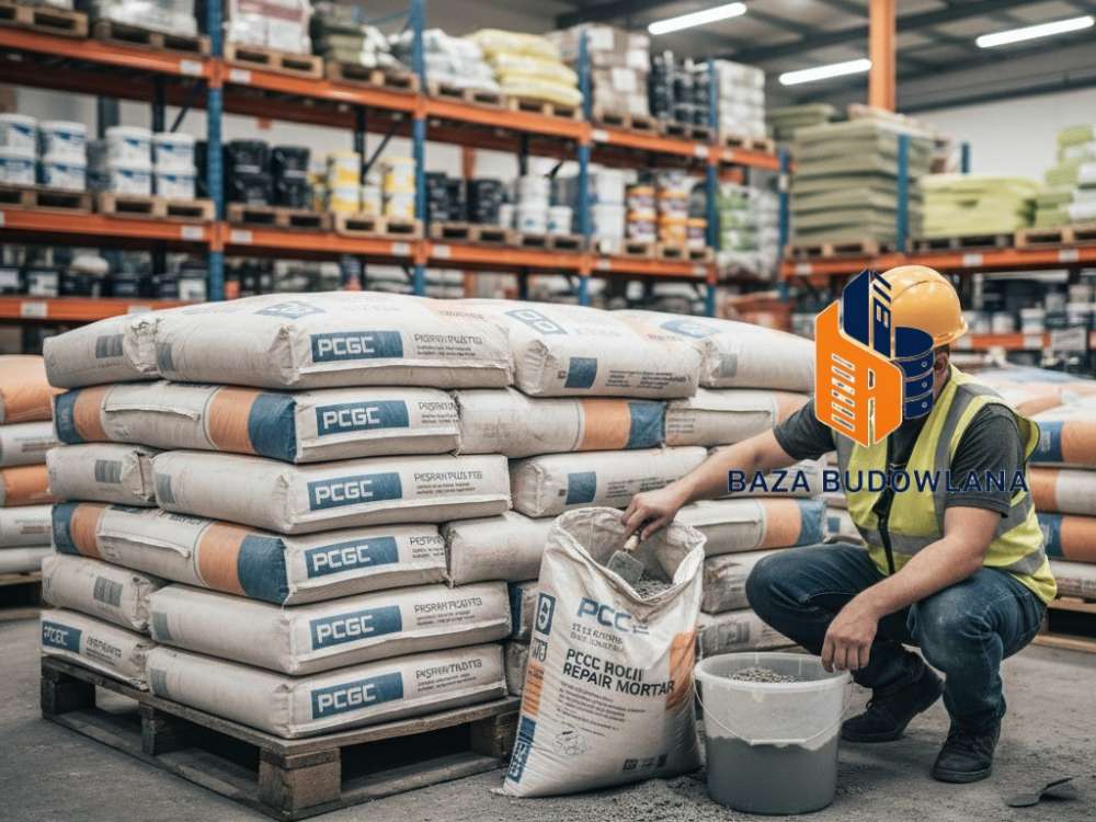 Zaprawa naprawcza PCC, zaprawa polimerowo-cementowa zaprawa naprawcza; naprawa ubytków betonu, reprofilacja krawędzi, balkonów, belek i słupów
