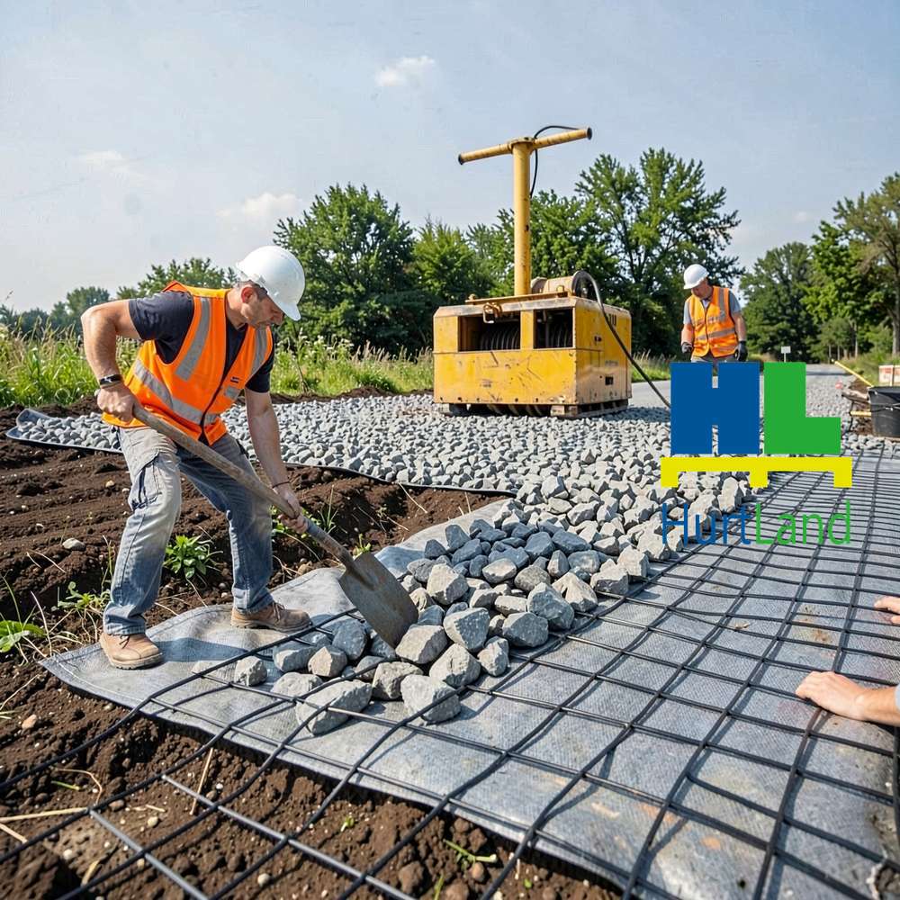 Jak naprawić drogę gruntową? Geosiatka + tłuczeń, trwałe na lata