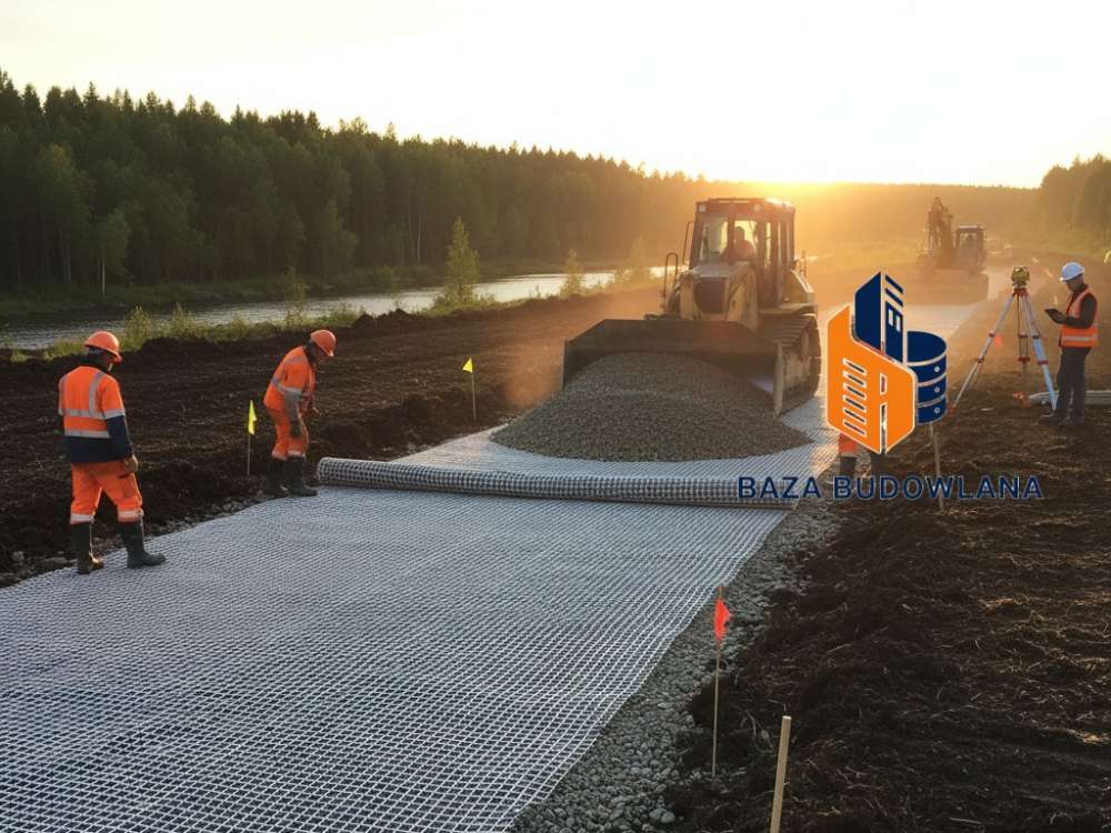 Budowa dróg na trudnym terenie: Stabilizacja gruntów organicznych geosiatką PES