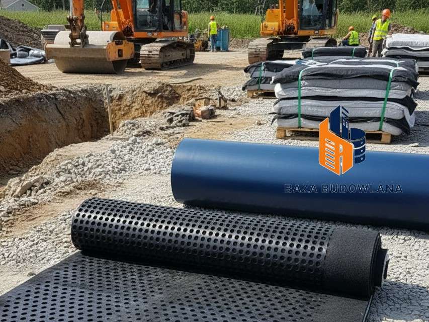 Geosyntetyki drenażowe i uszczelniające: geokompozyty drenażowe, geomembrany, maty bentonitowe