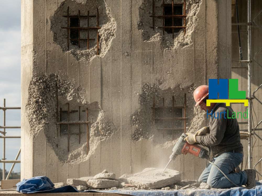 Naprawa dużych ubytków w betonie i żelbecie