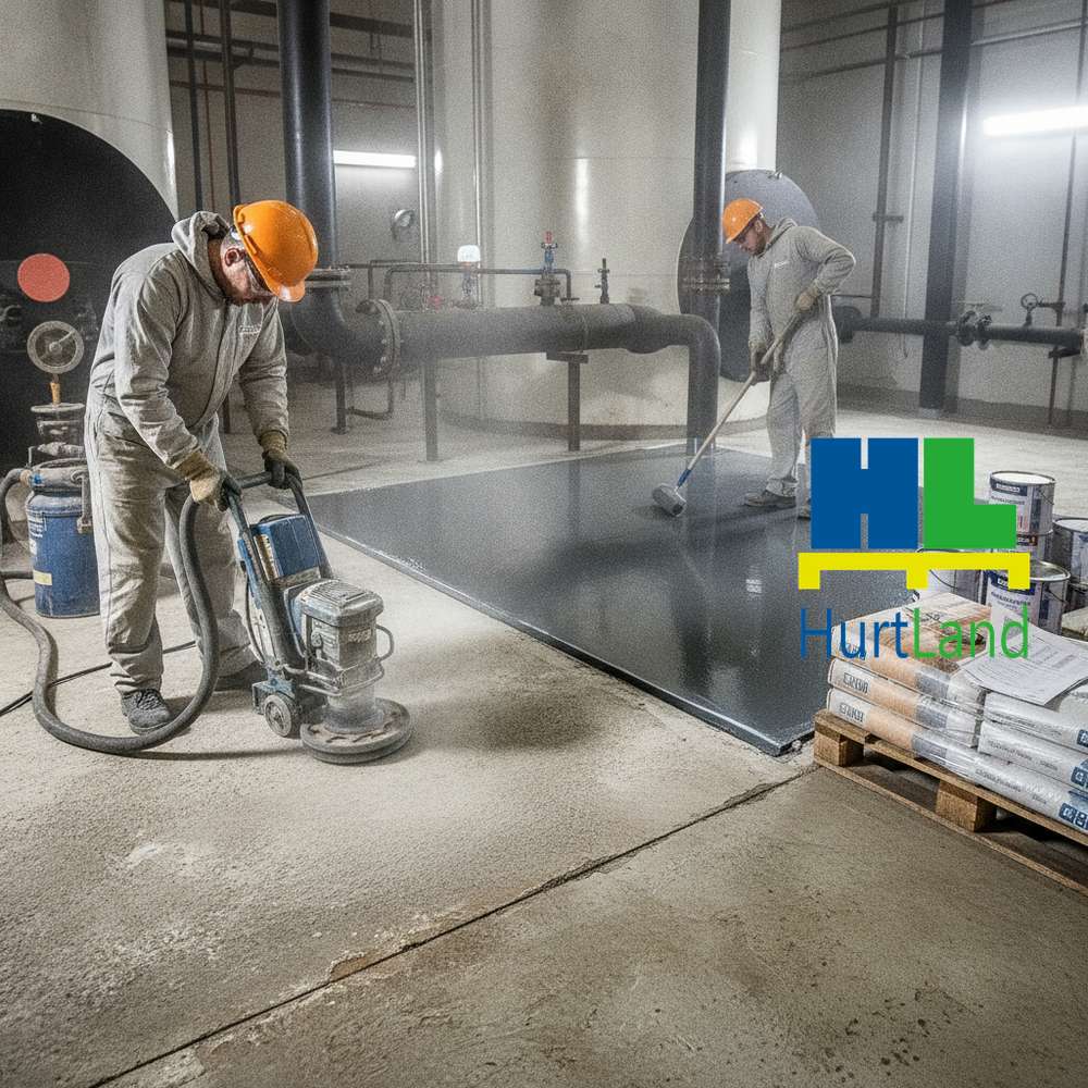 Naprawa i ochrona posadzki betonowej w kotłowni olejowej