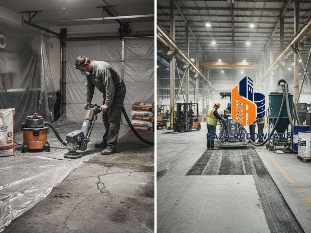 Renowacja posadzki betonowej w garażu i przemyśle – różnice i wyzwania