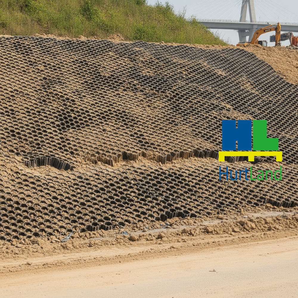 Geokrata na skarpy o wysokości od 5 cm - 10 cm - 15 cm aż do 20 cm przy stromych skarpach
